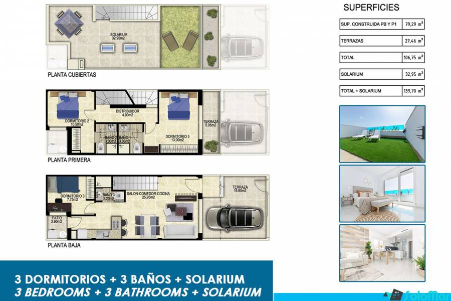 New Build - Row house - Torrevieja - Los Balcones