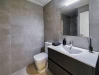 Modernaus miesto namo vonios kambarys